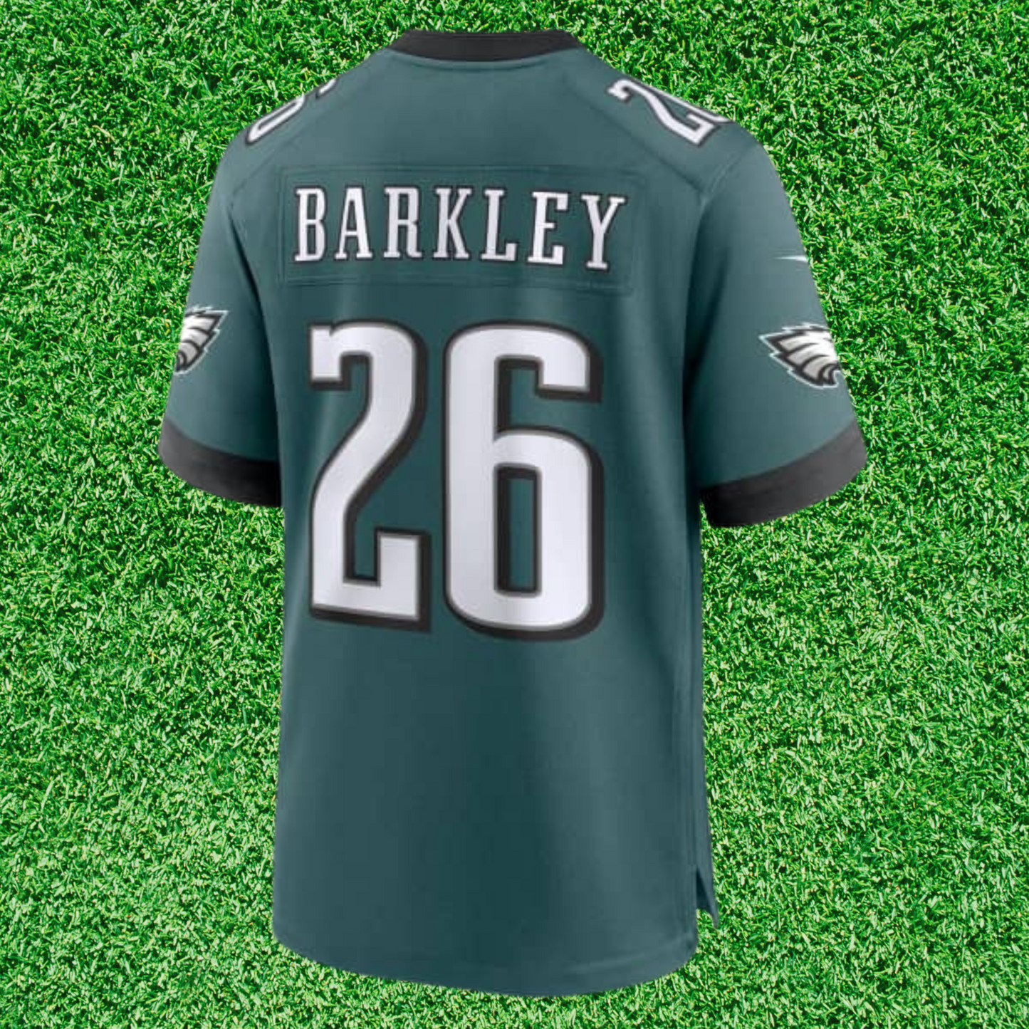 Camiseta de los Eagles n.° 26 Barkley verde oscuro de la NFL