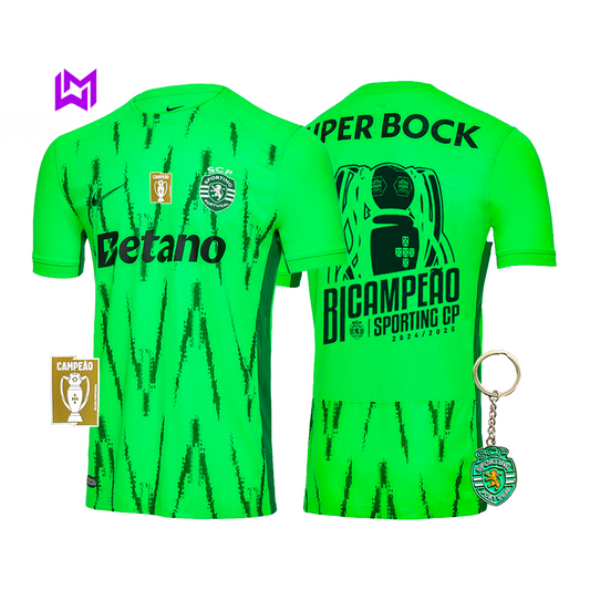 CAMISETA DEL Sporting Verve, BICAMBRES 2024/25 - ¡MODELO EXCLUSIVO! 🦁🏆