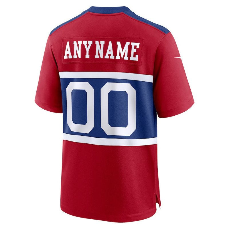 New York Giants - Camiseta personalizada alternativa de la NFL Century - Roja