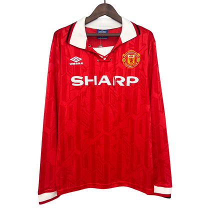 Camisa Manchester United I 92/94 Retrô Manga Longa