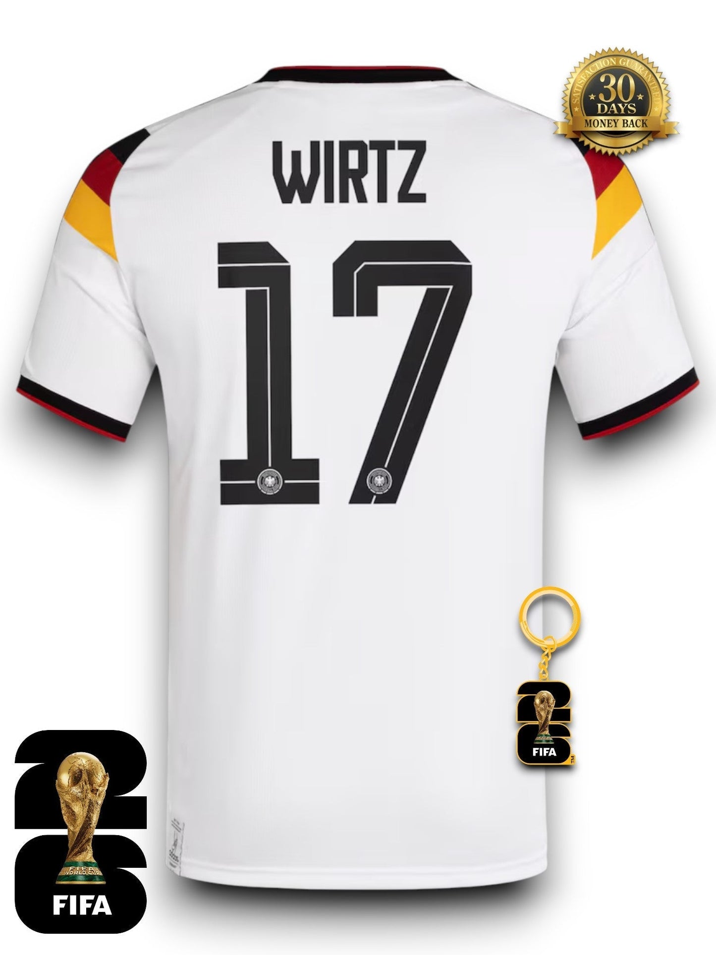 Camiseta de Alemania para el Mundial 2026 n.° 17 WIRTZ