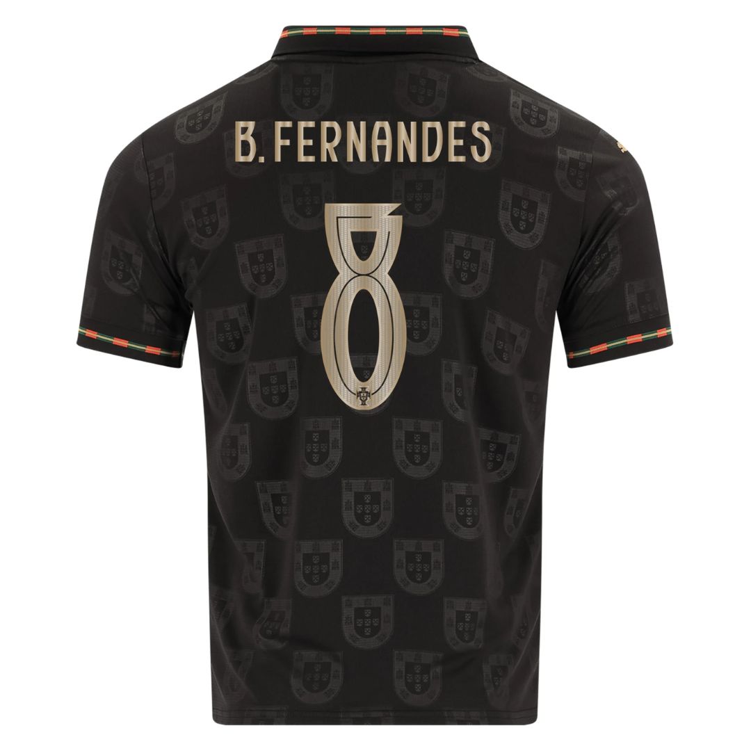 Portugal Fan Jersey Black Panther 2025/26 - #7 Ronaldo, #13 Eusebio, #8 B. Fernandes