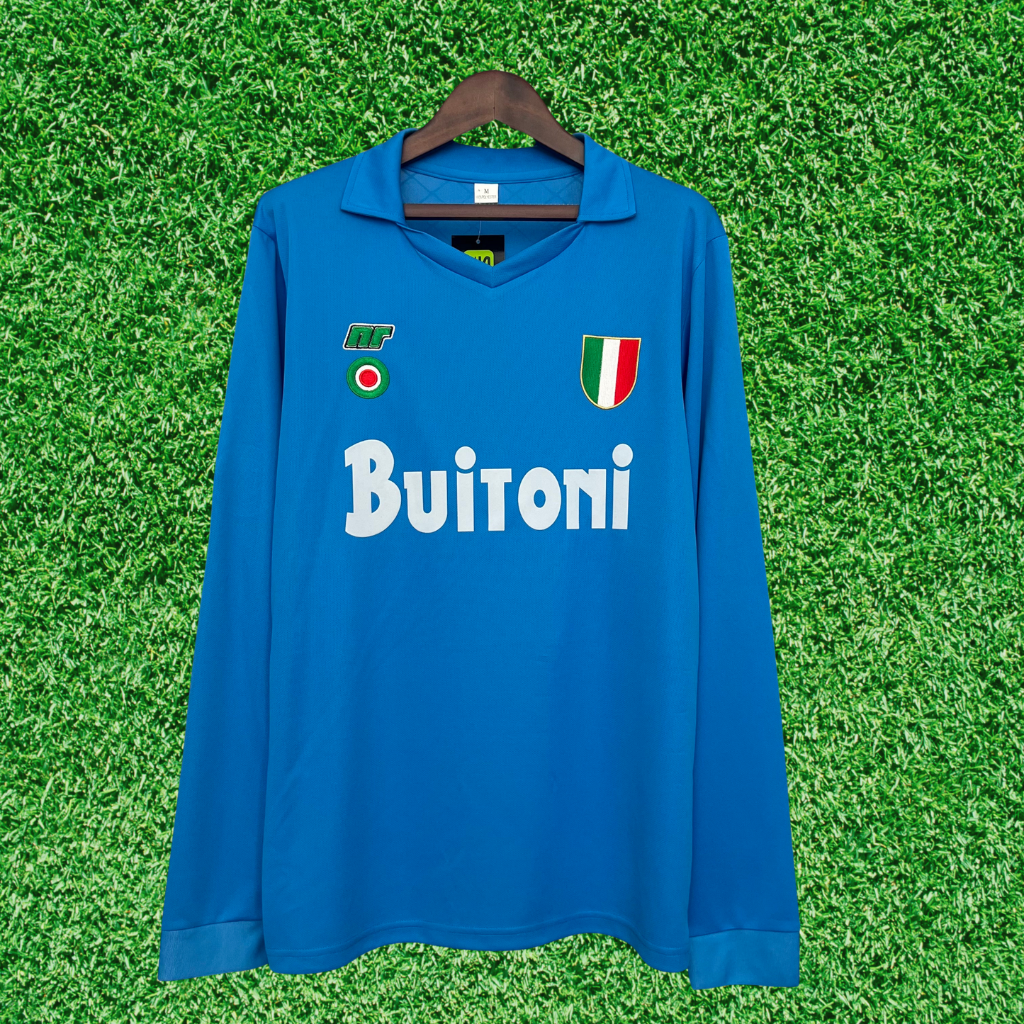 Camiseta de local del SSC Napoli 87/88 Retro Manga Larga 