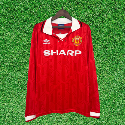Camisa Manchester United I 92/94 Retrô Manga Longa