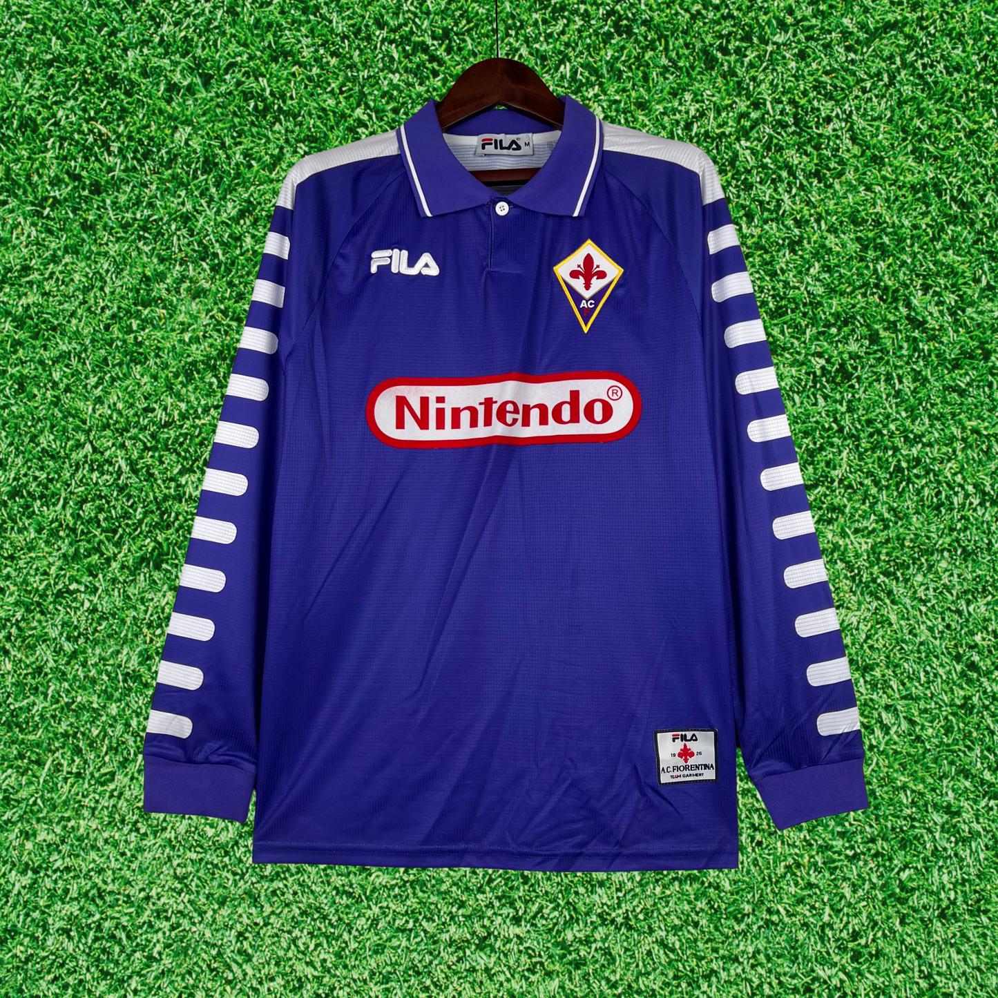 ACF Fiorentina Home Shirt 98/99 Retro Long Sleeve