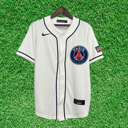 Camisa Paris Saint-Germain F.C (PSG) MLB Collab 25/26 Retrô