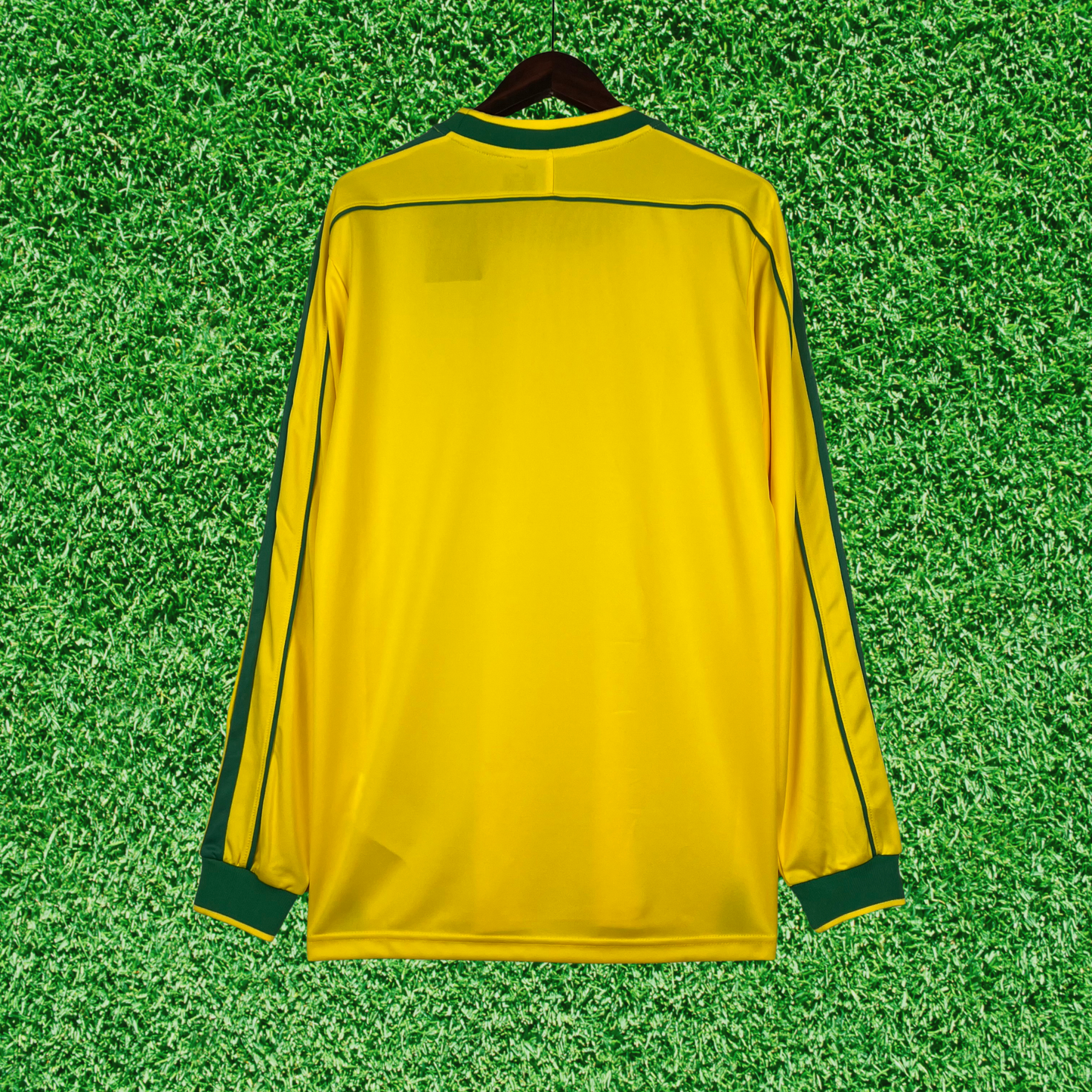 Brazil Home Jersey 1998 Retro Long Sleeve