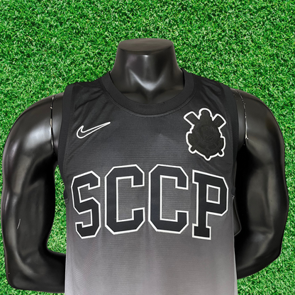 Camiseta blanca y negra del Corinthians 25/26, versión para aficionados 