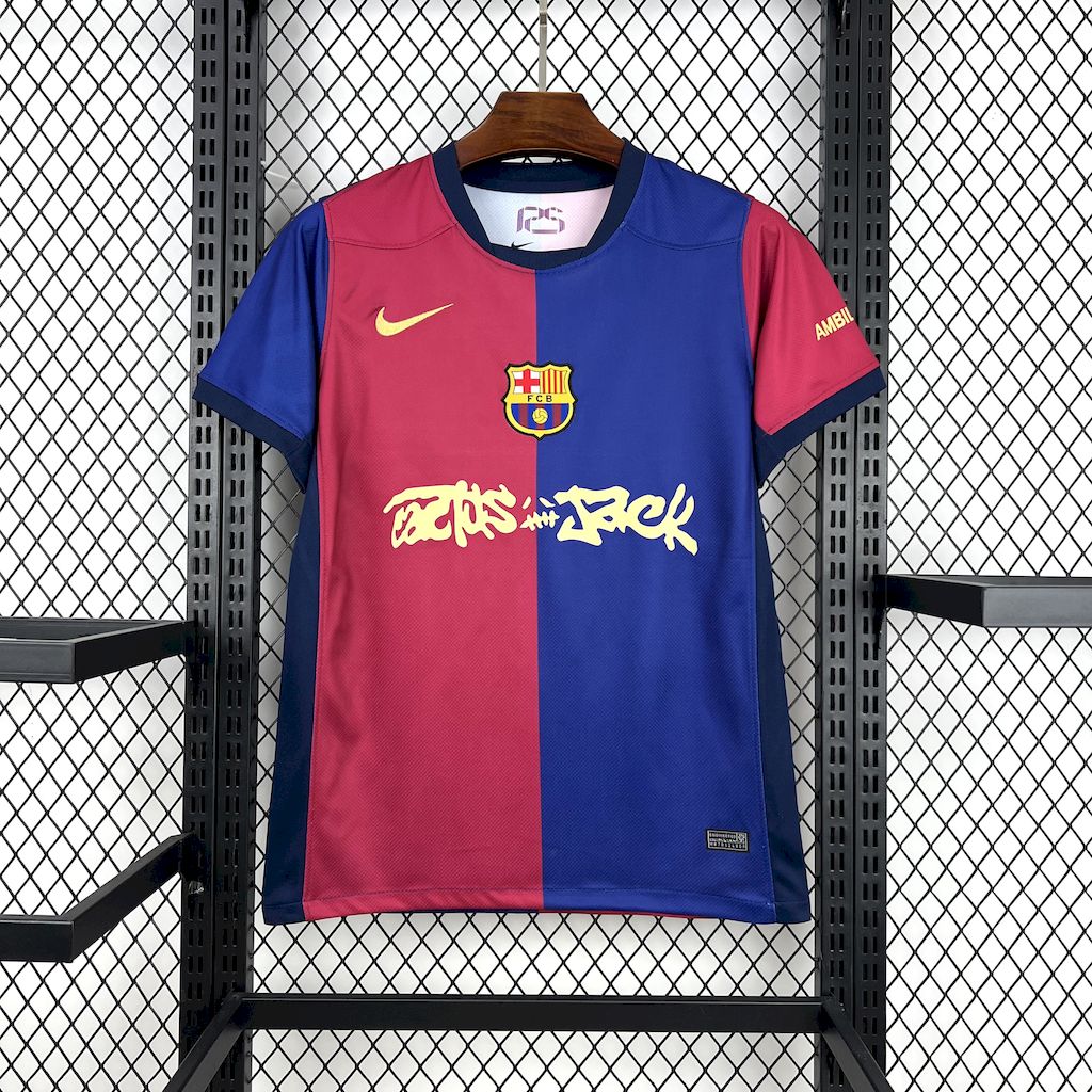 Camiseta de aficionado local de Travis Scott del Barcelona 2025/26 Spotify y el FC Barcelona colaboran con Travis Scott en un Cactus Jack especial 