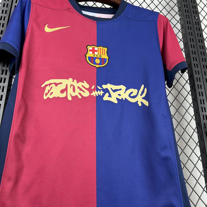Camiseta de aficionado local de Travis Scott del Barcelona 2025/26 Spotify y el FC Barcelona colaboran con Travis Scott en un Cactus Jack especial 