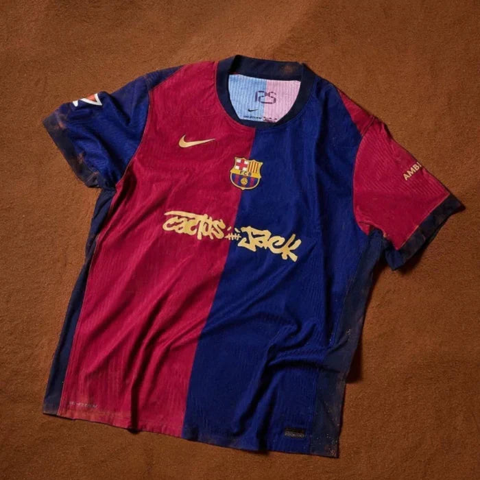 Camiseta de aficionado local de Travis Scott del Barcelona 2025/26 Spotify y el FC Barcelona colaboran con Travis Scott en un Cactus Jack especial 