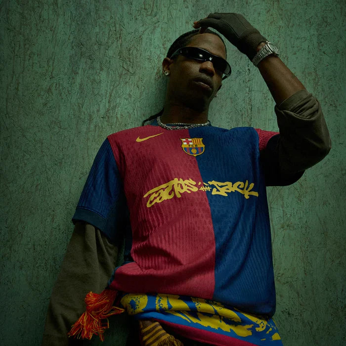 Camiseta de aficionado local de Travis Scott del Barcelona 2025/26 Spotify y el FC Barcelona colaboran con Travis Scott en un Cactus Jack especial 