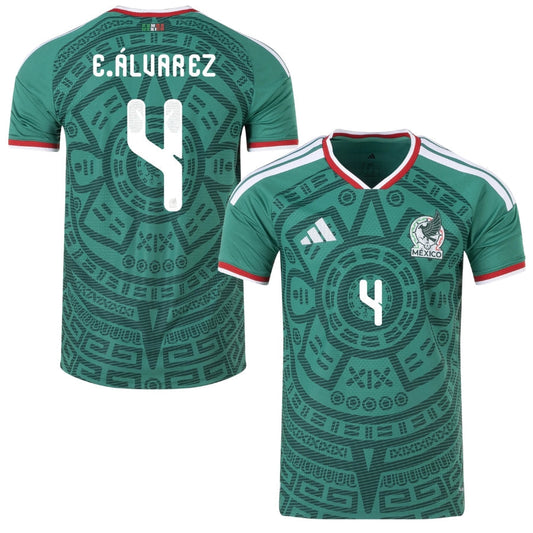 Mexico Home E.ÁLVAREZ 4 Authentic Player [Slim Fit] Player [Slim Fit] Player [Slim Fit] Player Shirt 2026 World Cup