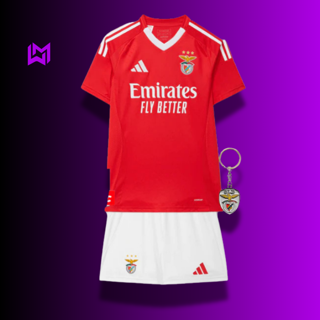 Conjunto Infantil Benfica Principal 2024/25 - ÚLTIMAS UNIDADES! 🔥🦅
