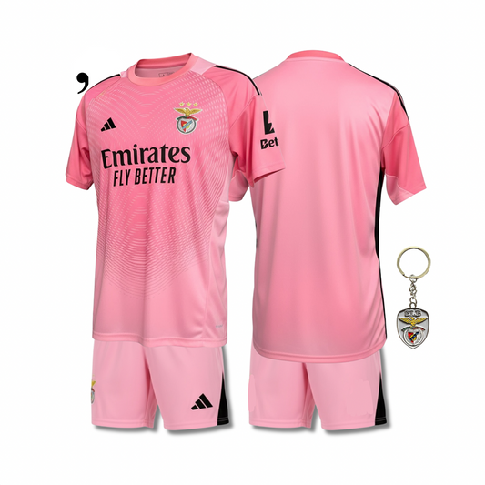 Conjunto infantil benfica guarda redes rosa 2025/26