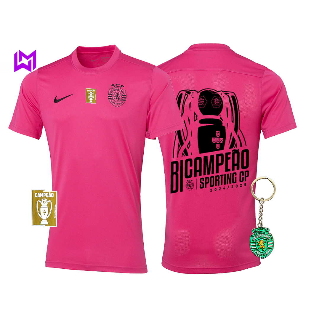 Camiseta Rosa de Octubre del Sporting - BICAMBRES 2024/25 - ¡MODELO EXCLUSIVO! 🦁🏆 