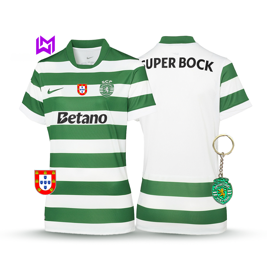 Camisola Feminina Sporting Principal 2025/26 - LANÇAMENTO 🔥💚