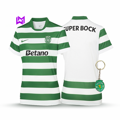 Camisola Feminina Sporting Principal 2025/26 - LANÇAMENTO 🔥💚