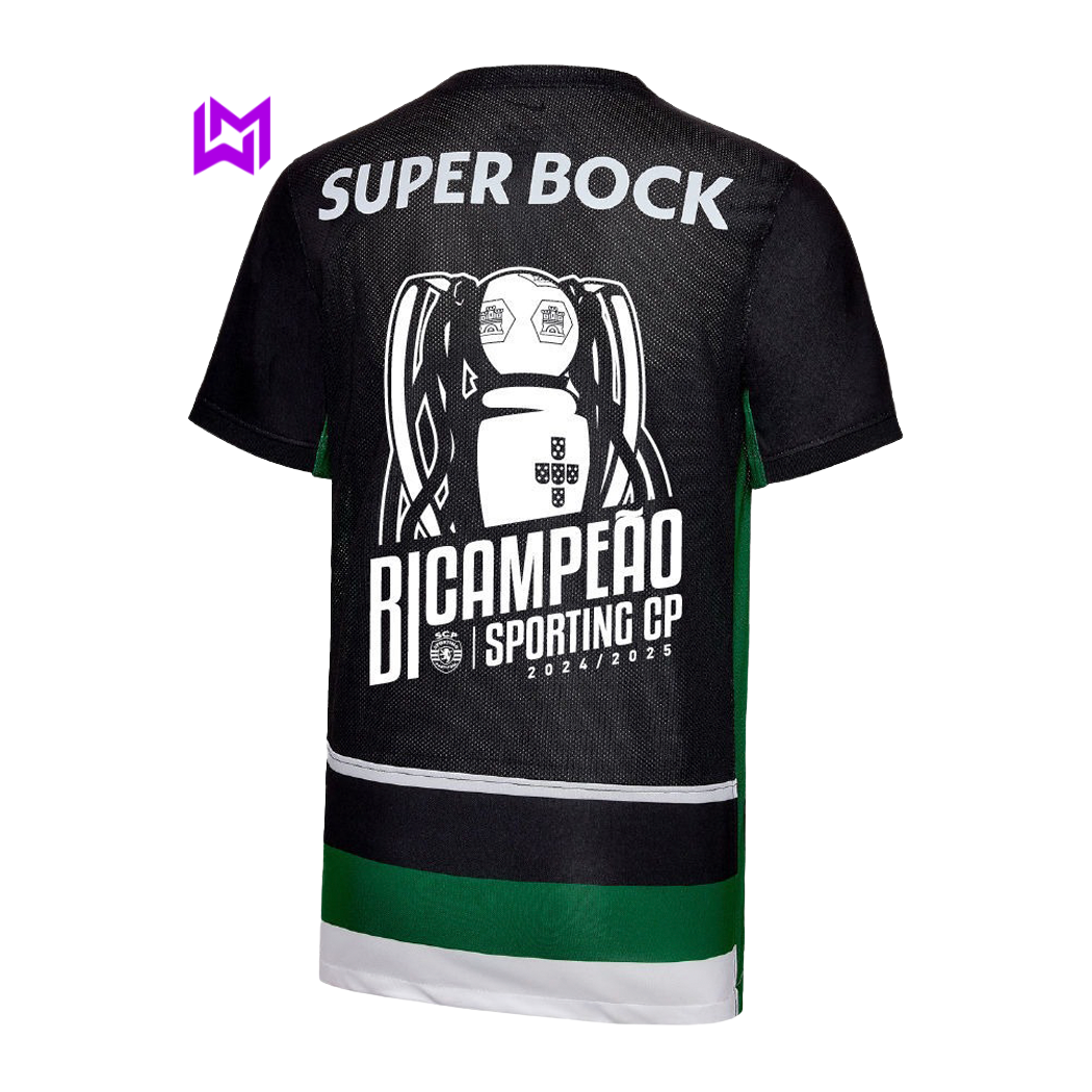 Conjunto Infantil Sporting Principal BICAMPEÃO 2024/25 - MODELO EXCLUSIVO! 🦁🏆