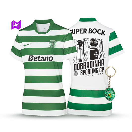 Camisola Feminina Sporting Principal DOBRADINHA 2025/26 - LANÇAMENTO! 🦁🏆🏆