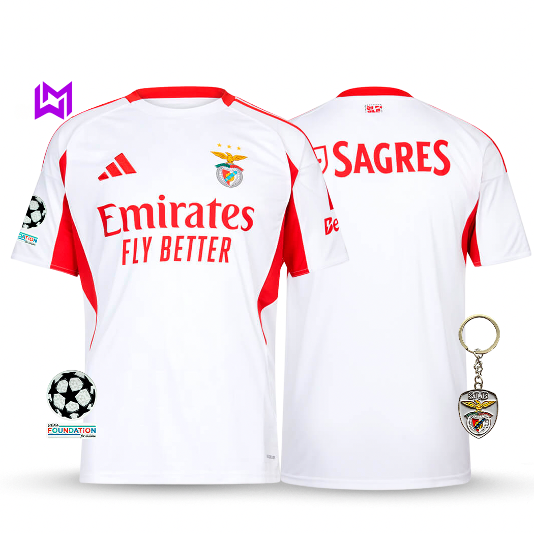 Camisola Benfica Alternativa Branca 2025/26 - ÚLTIMAS UNIDADES! 🔥🦅