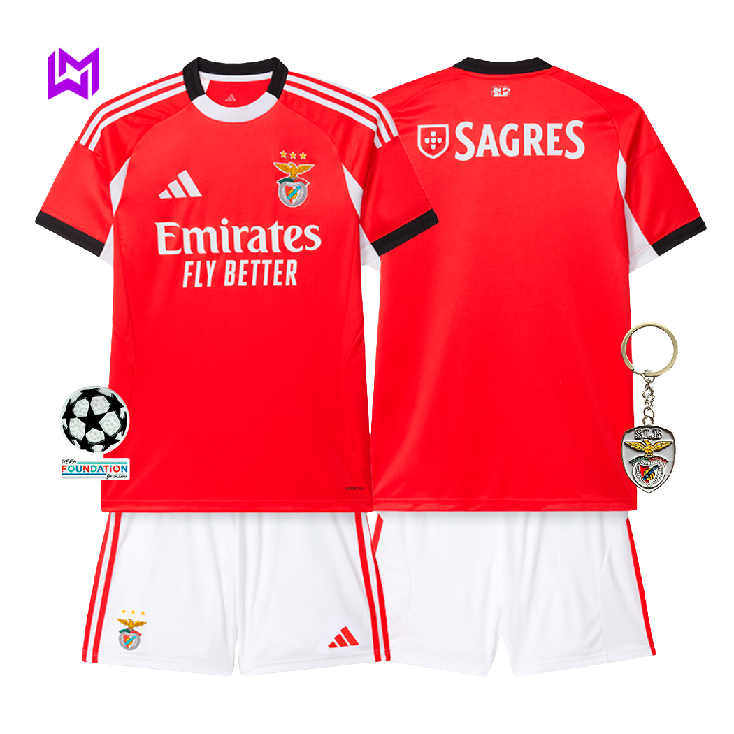 Conjunto Infantil Benfica Principal 2025/26 - ÚLTIMAS UNIDADES! 🔥🦅