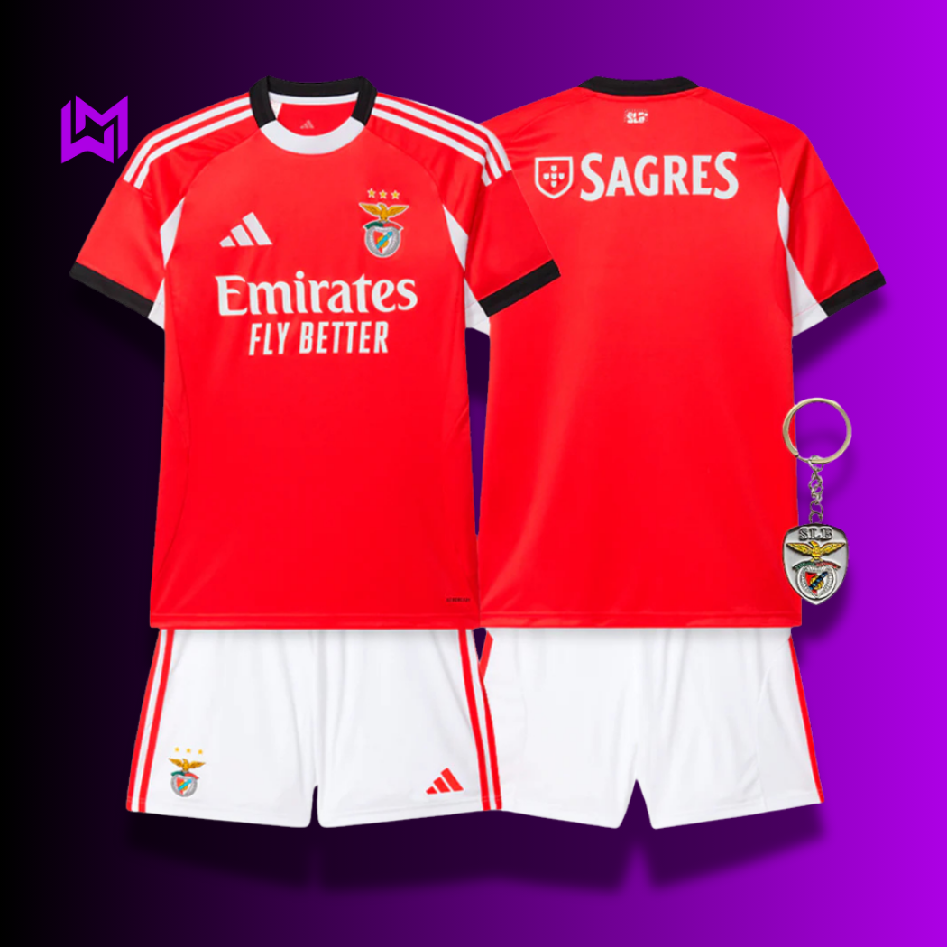 Conjunto Infantil Benfica Principal 2025/26 - ÚLTIMAS UNIDADES! 🔥🦅