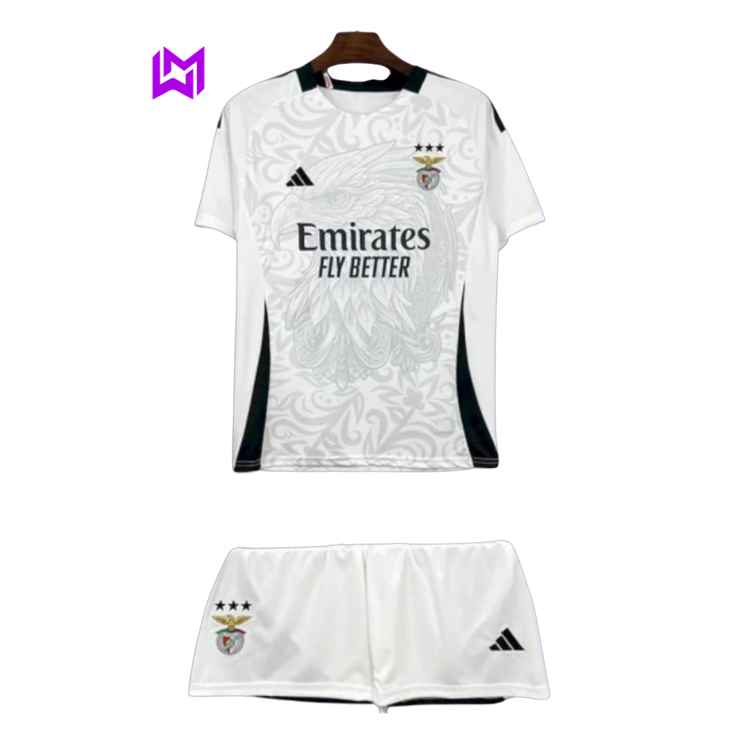 Conjunto Infantil Benfica Águia Branca 2025/26 - ÚLTIMAS UNIDADES! 🔥🦅