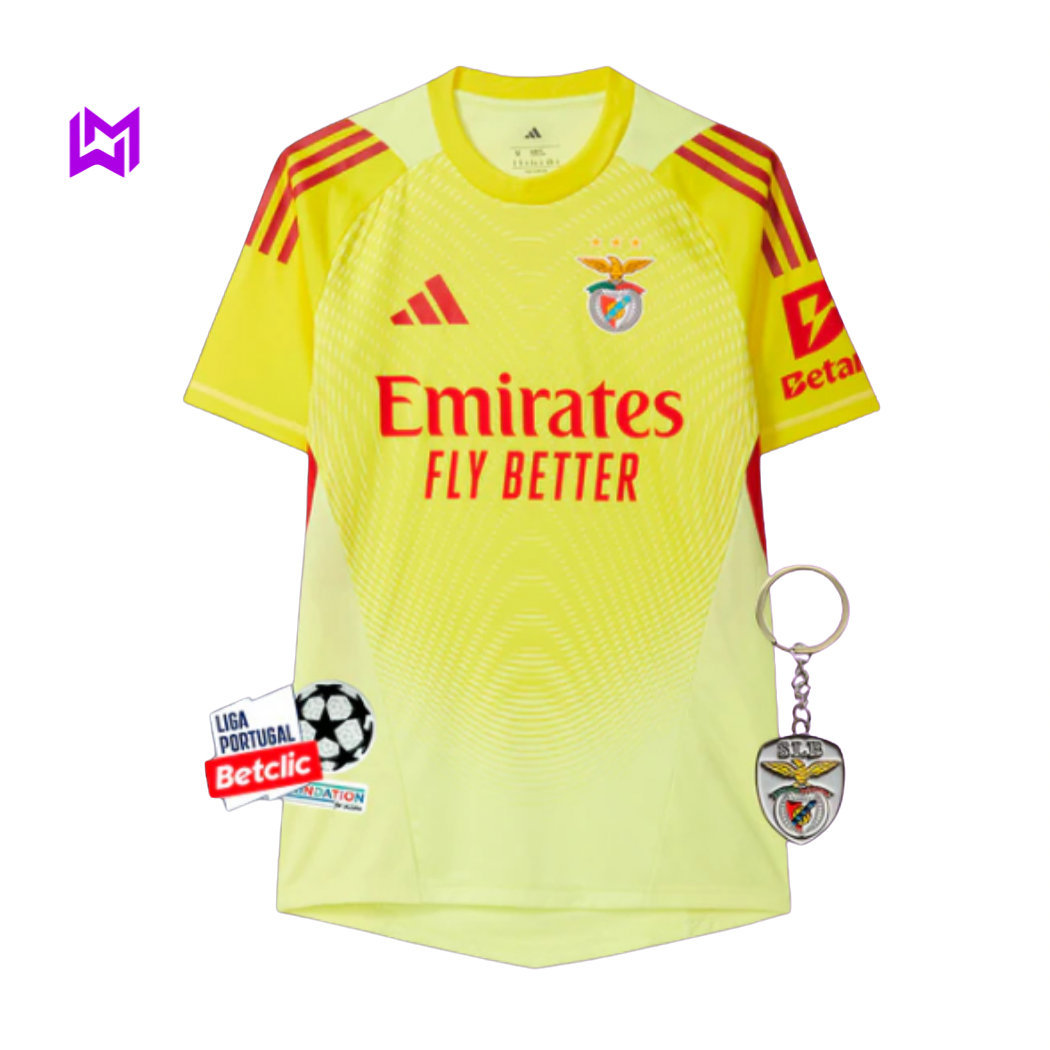 Camisola Benfica Guarda-Redes Amarela 2025/26 - ÚLTIMAS UNIDADES! 🔥🦅