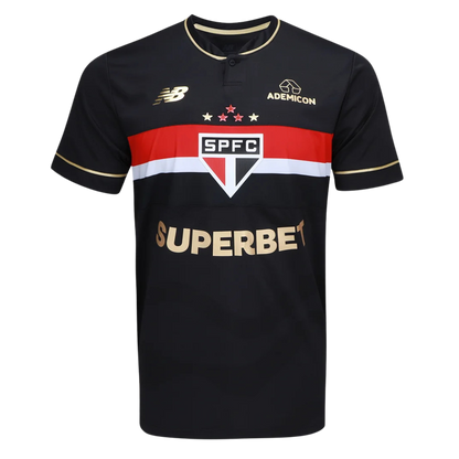 Camisa Sao Paulo Tricolor Third 25/26 - Preta - Fan version