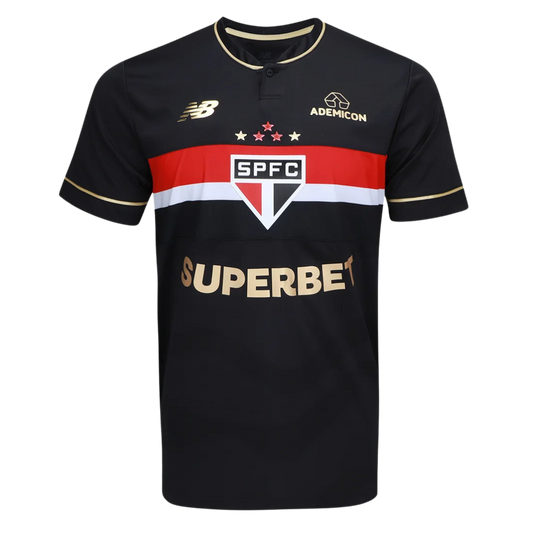 Camisa Sao Paulo Tricolor Third 25/26 - Preta - Fan version