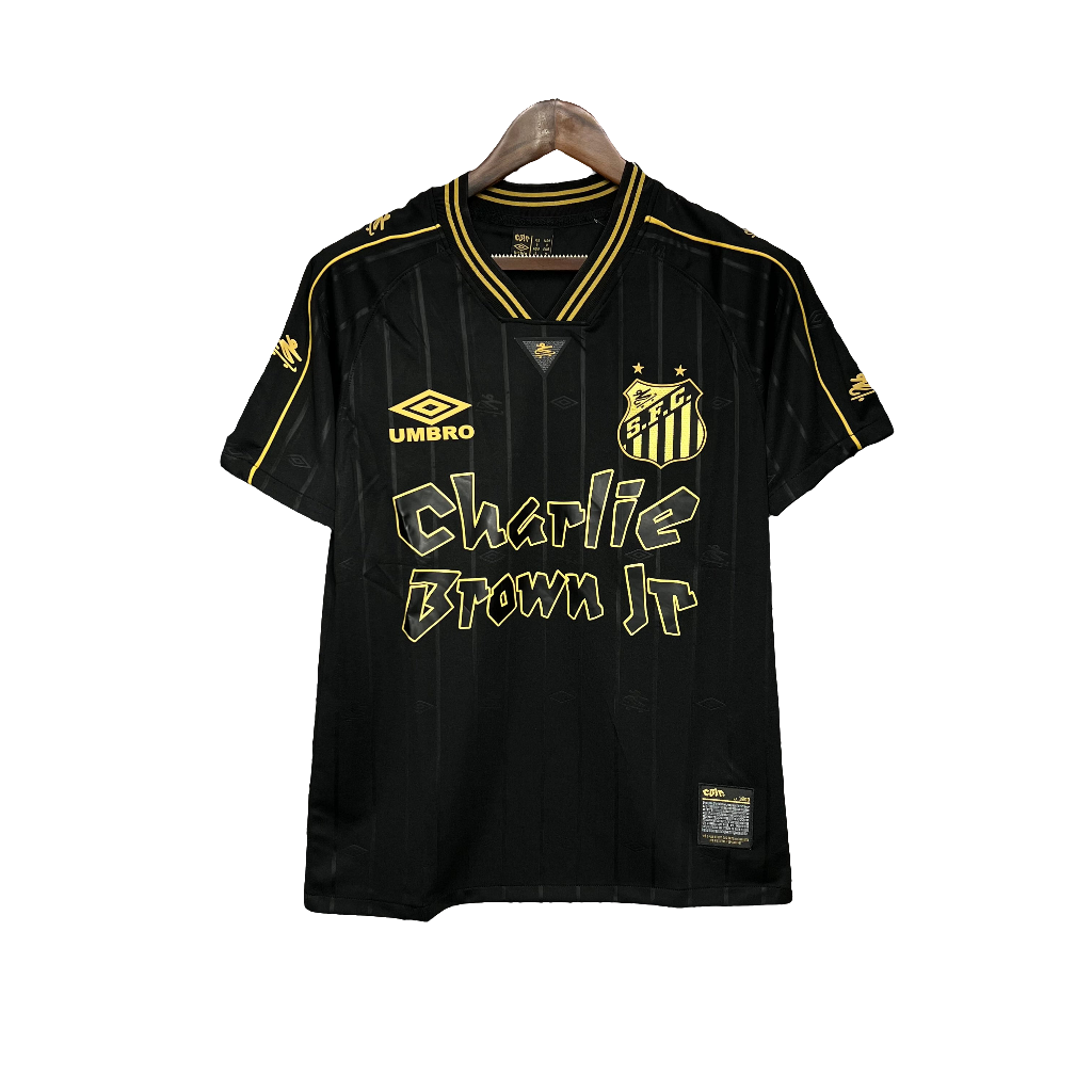 Camiseta Santos 24/25 Charlie Brown JR - Negra - Versión para aficionados