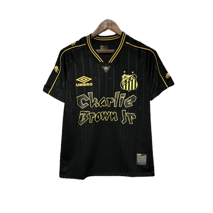 Camiseta Santos 24/25 Charlie Brown JR - Negra - Versión para aficionados