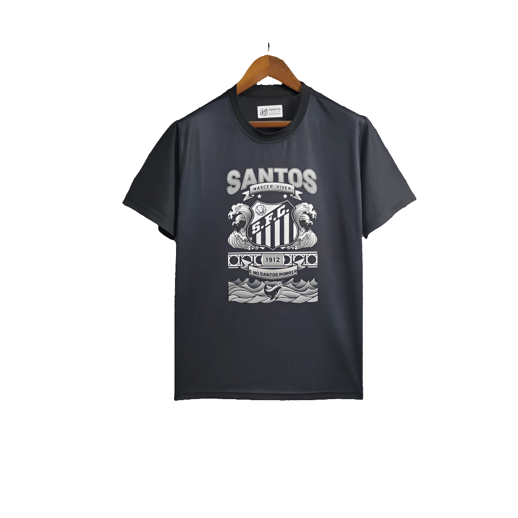 Camiseta Santos 25/26 Casual Edition - Negra - Versión Fan