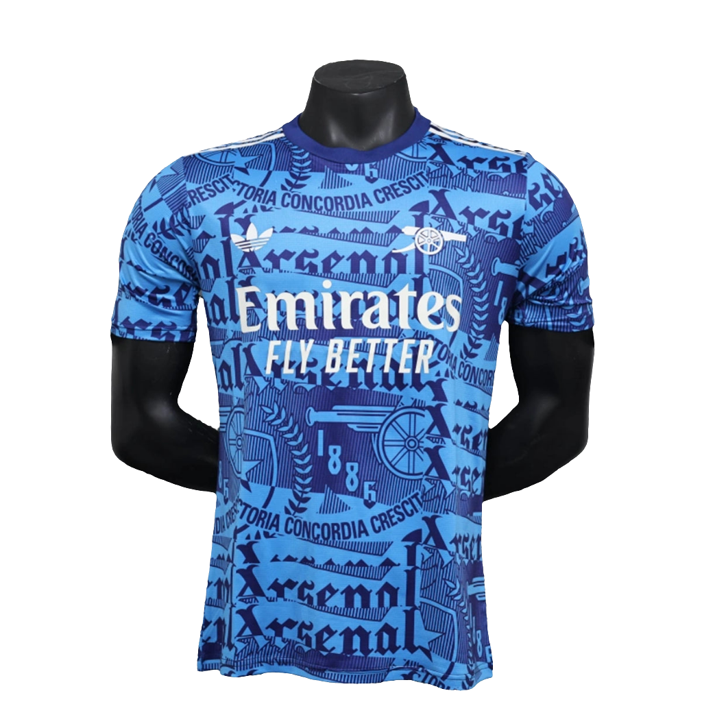 Camiseta prepartido del Arsenal 25/26 - Azul - Versión jugador