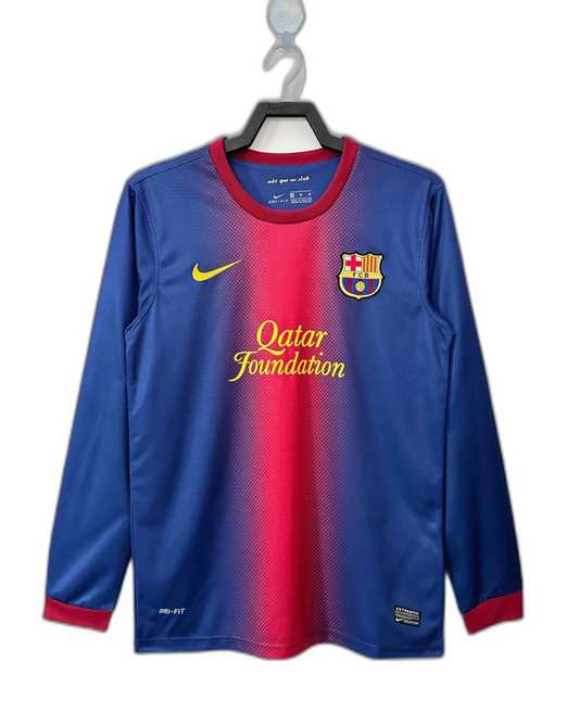 Barcelona 12/13 I Home Jersey - Long Sleeve Retro Version