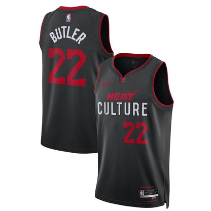 Camiseta unisex de la NBA Jimmy Butler Miami Heat 23/24 - Negra - Edición Ciudad