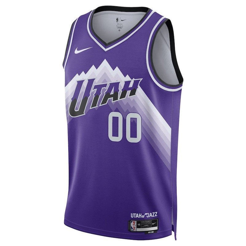 Camiseta unisex de la NBA Jordan Clarkson de los Utah Jazz, edición 23/24, morada, edición City