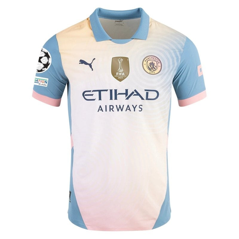 Camiseta del Manchester City 24/25 del cuarto cuarto de la UCL (versión para el jugador)