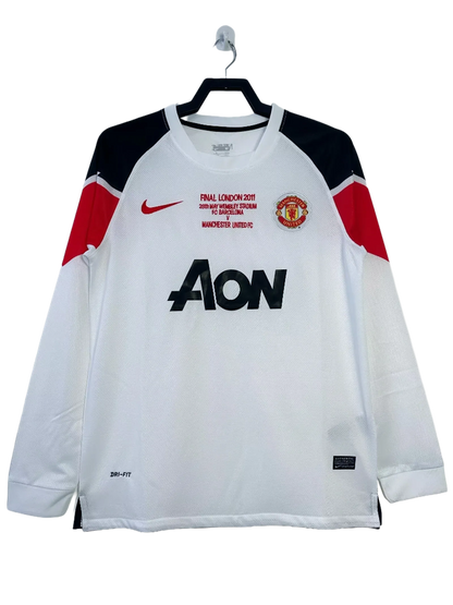 Camiseta de visitante del Manchester United 10/11 II - Versión retro de manga larga