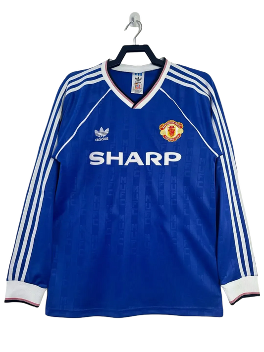 Manchester United 88/90 II Away Jersey - Long Sleeve Retro Version