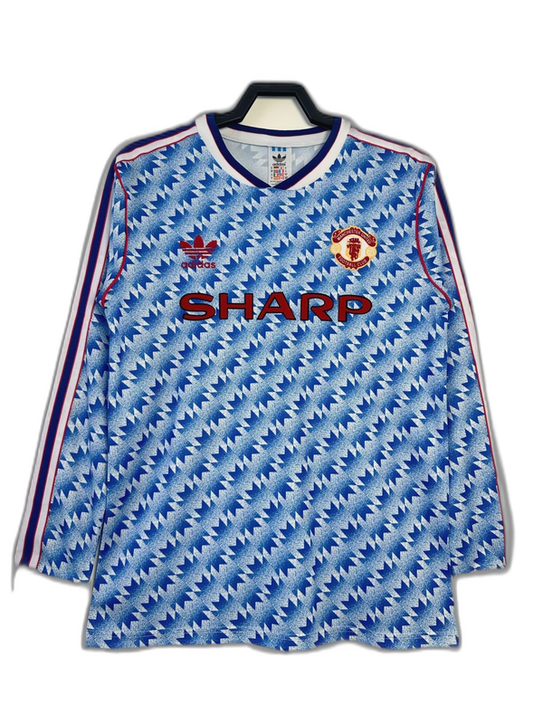 Manchester United 90/92 II Away Jersey - Long Sleeve Retro Version