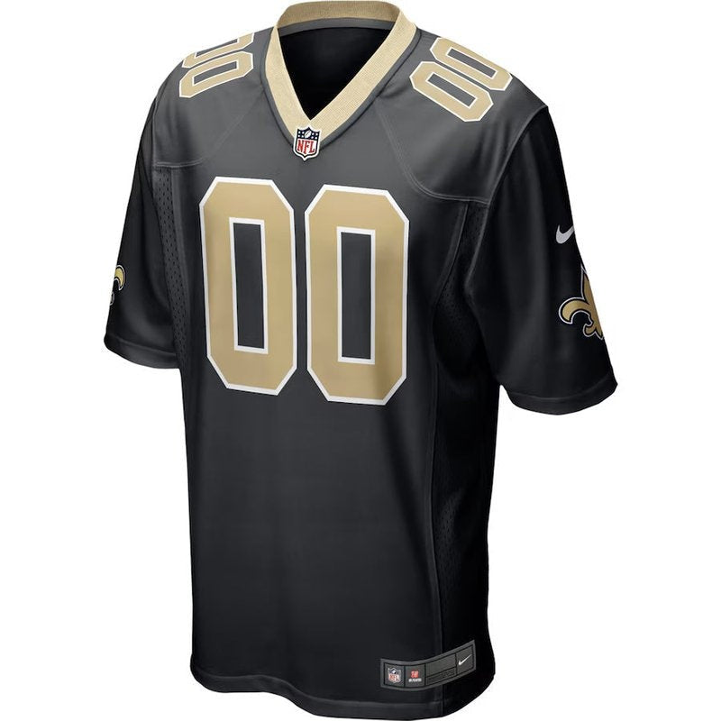 Camiseta personalizada de la NFL de los New Orleans Saints, color negro