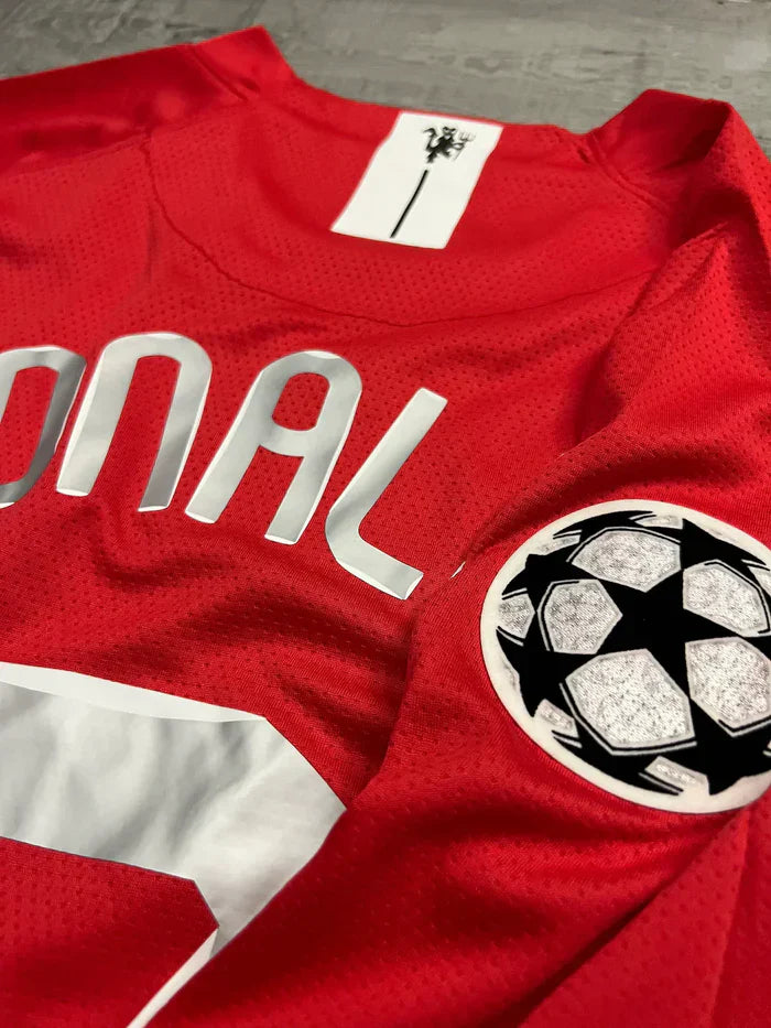 Camiseta local del Manchester United 07/08 I - Versión retro de manga larga